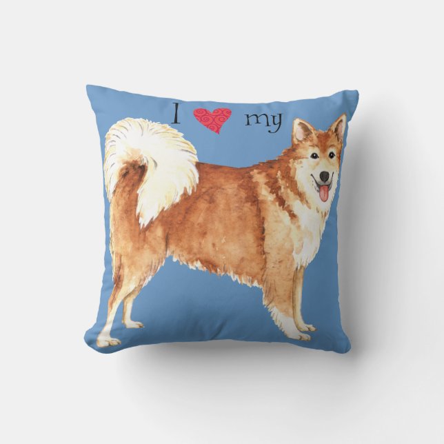 I Love my Icelandic Sheepdog Cushion (Front)