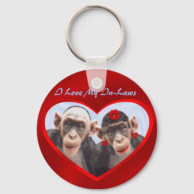 I LOVE MY IN-LAWS-KEYCHAIN KEY RING (Front)