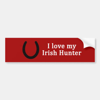 I Love My Irish Hunter Horse Bumper Sticker
