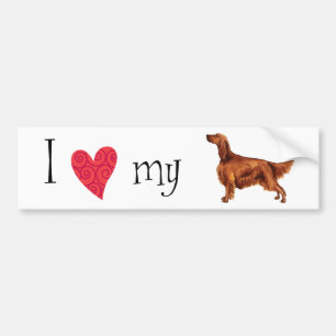 I Love my Irish Setter Bumper Sticker