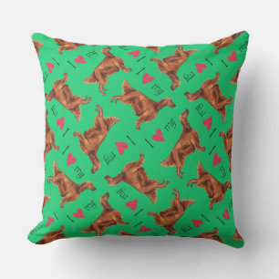 I Love my Irish Setter Outdoor Cushion