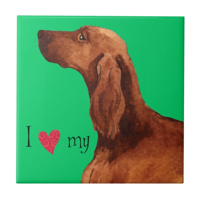 I Love my Irish Setter Tile (Front)