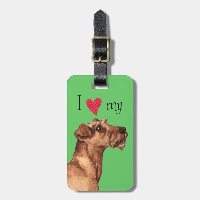 I Love my Irish Terrier Luggage Tag (Front Vertical)