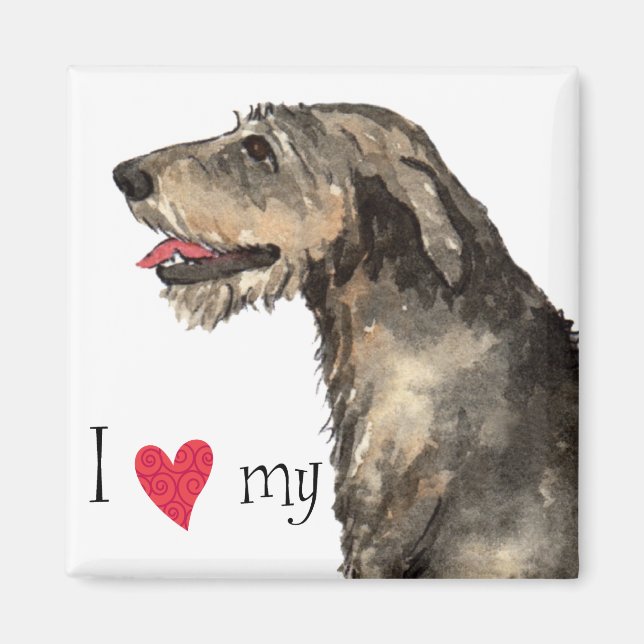I Love my Irish Wolfhound Magnet (Front)