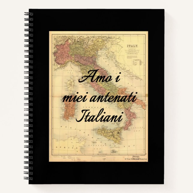 I Love My Italian Ancestors | Hard Cover Notebook  (Front)