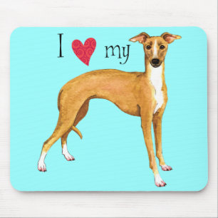 I Love my Italian Greyhound Mouse Pad