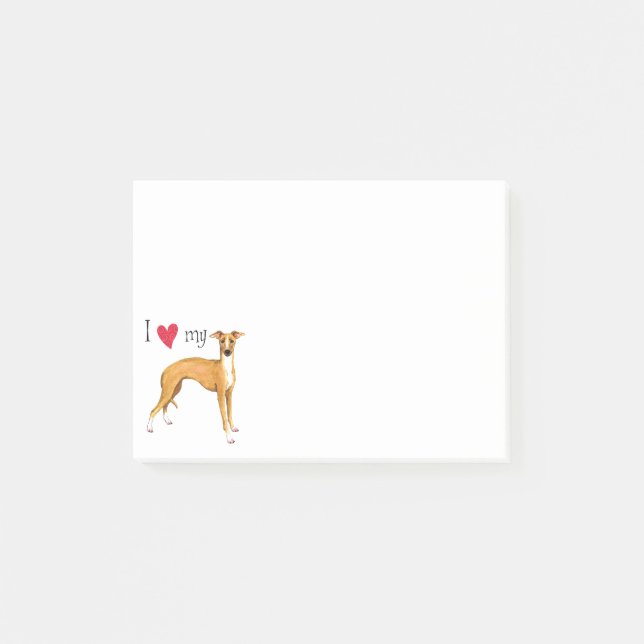I Love my Italian Greyhound Post-it Notes (Front)