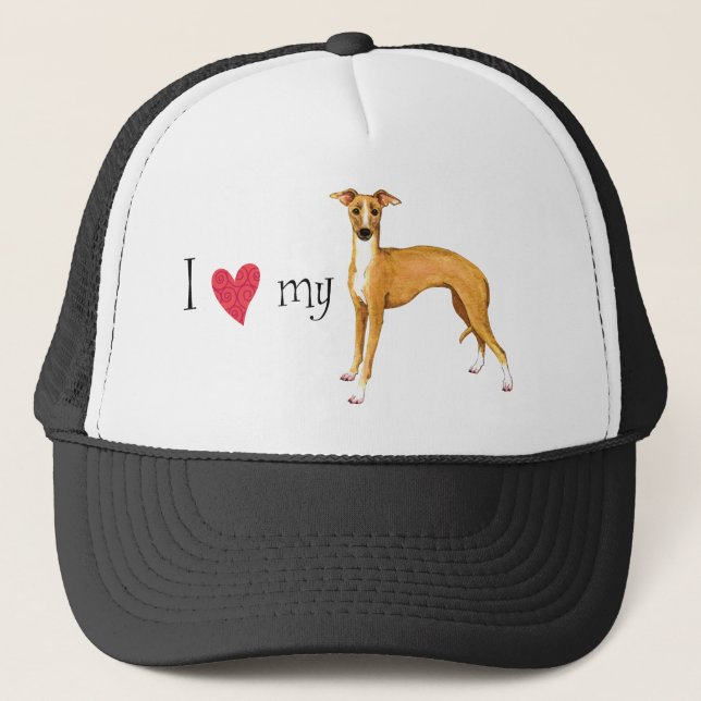 I Love my Italian Greyhound Trucker Hat (Front)