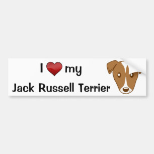 I love my Jack Russell Terrier Bumper Sticker