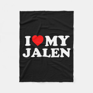 I Love My Jalen Fleece Blanket