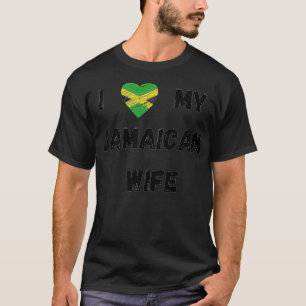 I Love My Jamaican Wife Jamaica Caribbean Mothers T-Shirt