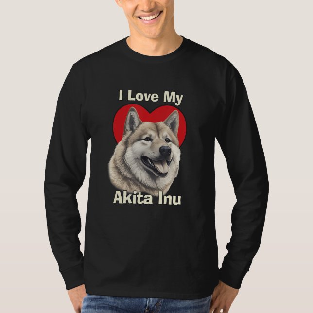 I Love My Japanese Akitainu Akita Inu Puppy Dog T-Shirt (Front)