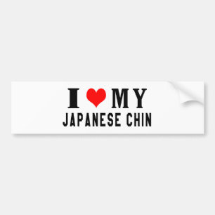 I Love My Japanese Chin Bumper Sticker