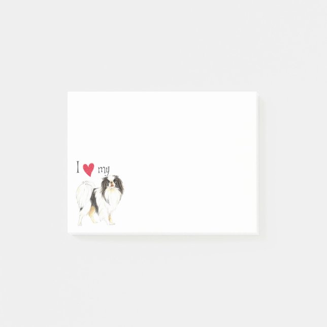 I Love my Japanese Chin Post-it Notes (Front)