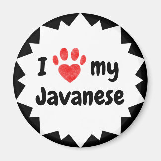 I Love My Javanese Cat Magnet