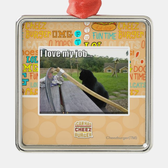 I love my job metal tree decoration (Front)