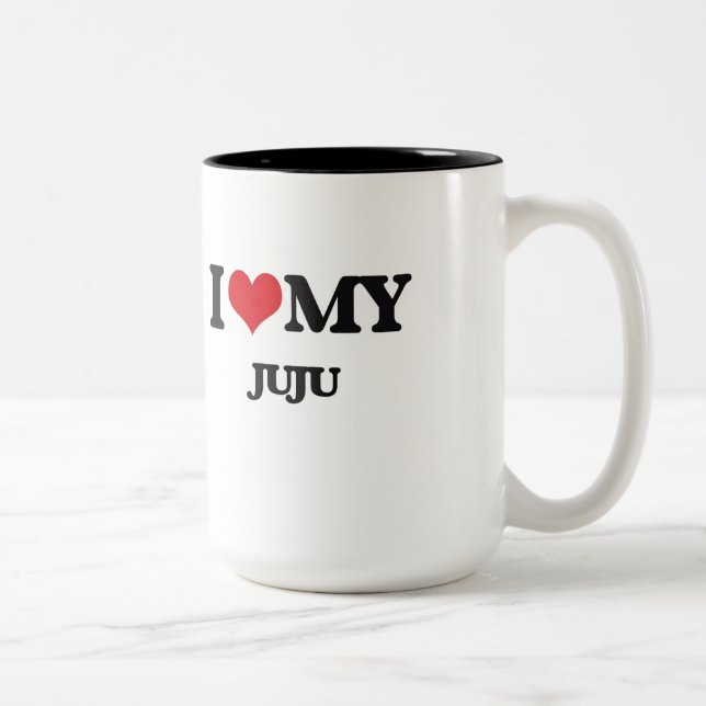 I Love My JUJU Two-Tone Coffee Mug (Right)