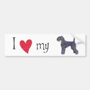 I Love my Kerry Blue Terrier Bumper Sticker