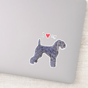 I Love my Kerry Blue Terrier Vinyl Sticker