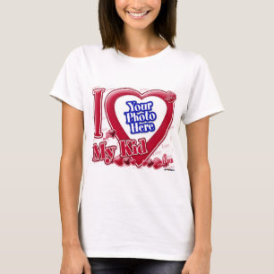 I Love My Kid red heart - photo T-Shirt