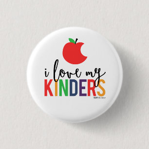 I Love My Kinders - Apple Small Button
