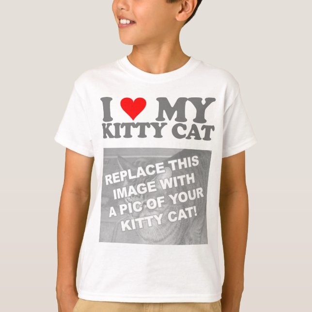 I Love My Kitty Cat T-Shirt (Front)