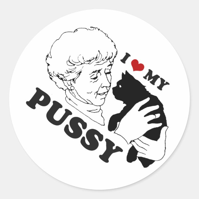 I LOVE MY KITTY CLASSIC ROUND STICKER (Front)