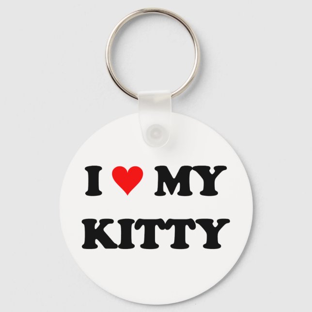 I Love My Kitty Key Ring (Front)