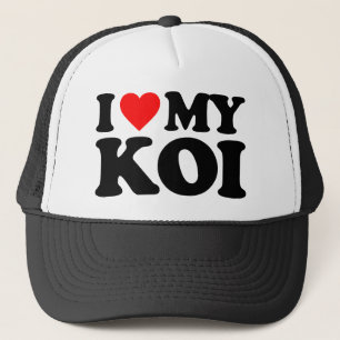 I LOVE MY KOI TRUCKER HAT