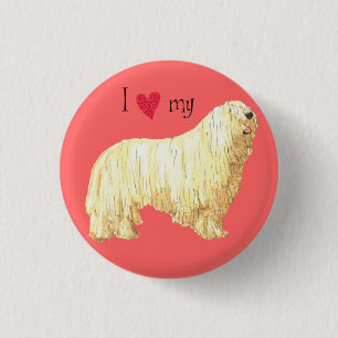 I Love my Komondor 3 Cm Round Badge