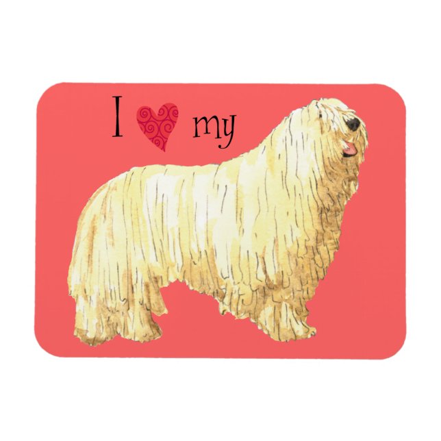 I Love my Komondor Magnet (Horizontal)