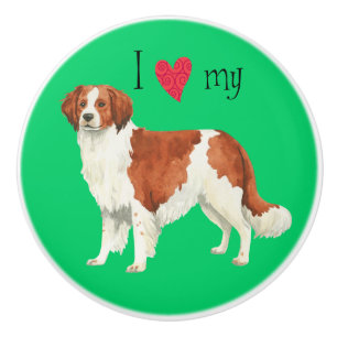 I Love my Kooikerhondje Ceramic Knob
