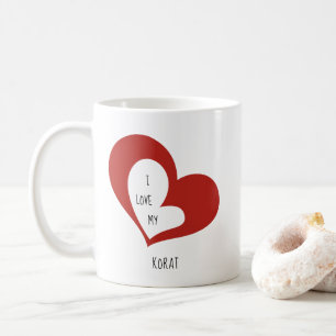 I Love My Korat Cat Coffee Mug