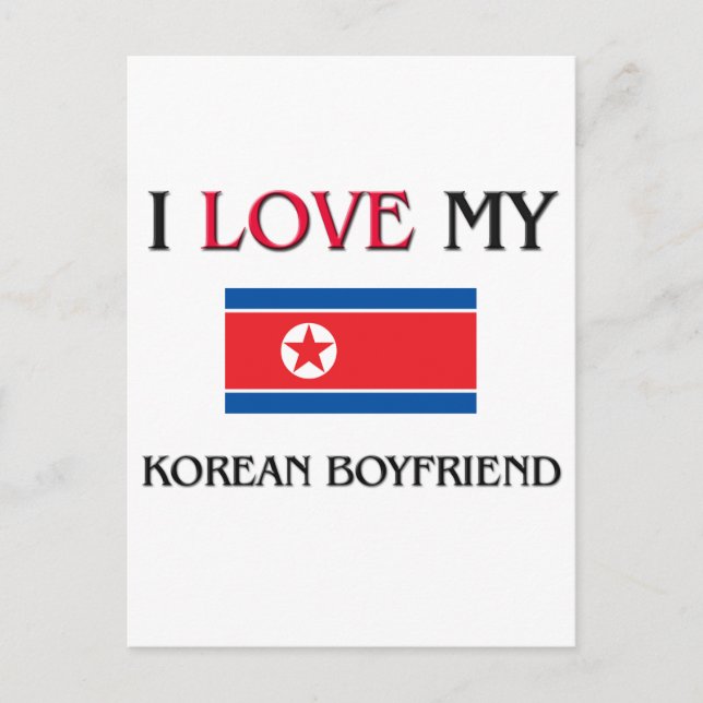 I Love My Korean Boyfriend Postcard (Front)
