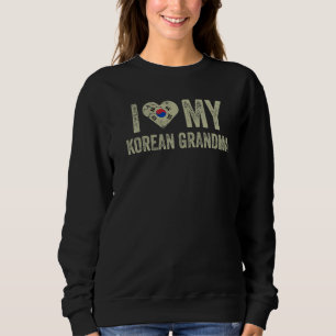 I Love My Korean Grandma South Korea Flag Family H Sweatshirt