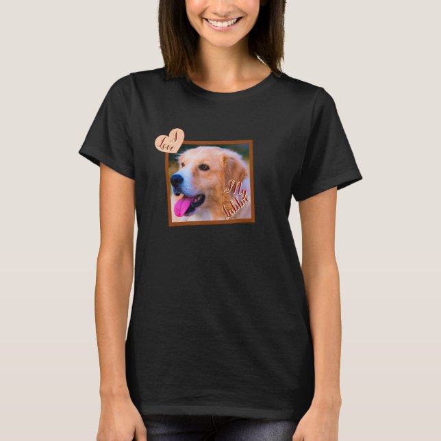 I Love My Labbie Pet Labrador Dog Full Face Side V T-Shirt (Front)