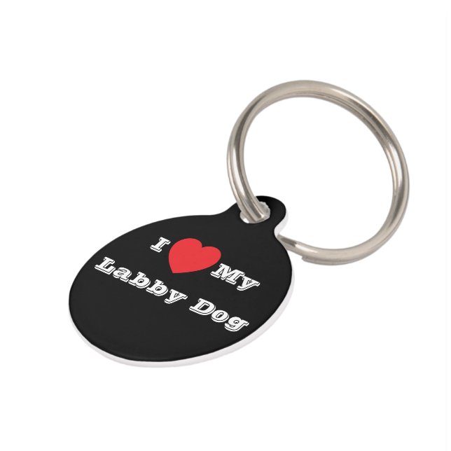 I ♥️ Love My Labby Dog Pet Tag (Side)