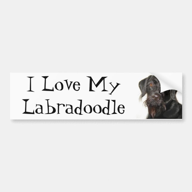 I Love My Labradoodle Bumper Sticker (Front)