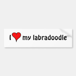 I Love My Labradoodle Bumper Sticker