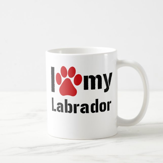 I Love my Labrador Coffee Mug (Right)