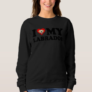 I Love My Labrador Cute Yellow Labrador Retriever Sweatshirt