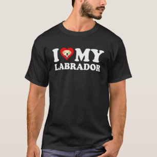 I Love My Labrador Cute Yellow Labrador Retriever T-Shirt