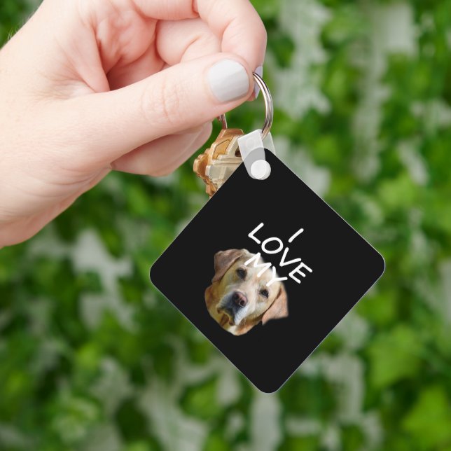 I Love My Labrador Key Ring (Hand)