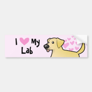 I Love My Labrador Retriever Bumper Sticker