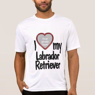 I Love My Labrador Retriever Cute Red Heart Photo T-Shirt