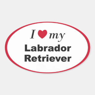 I Love My Labrador Retriever Heart Sticker