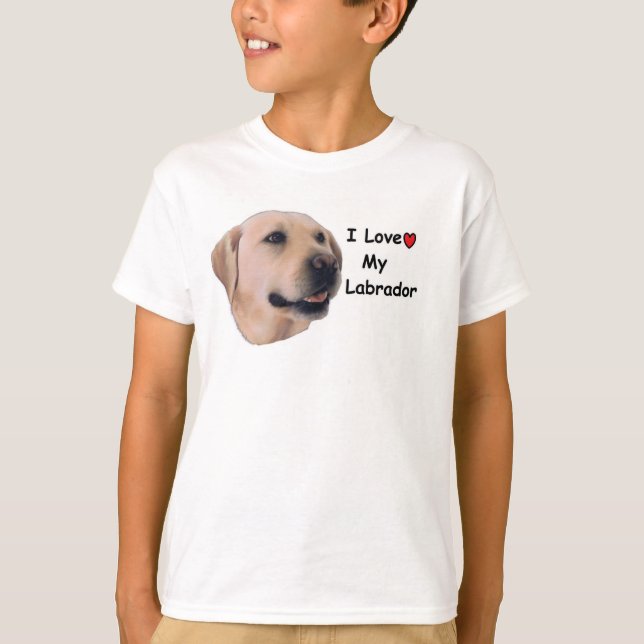 I Love My Labrador T-Shirt (Front)
