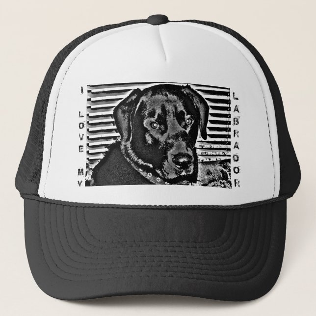 I LOVE MY LABRADOR TRUCKER HAT (Front)