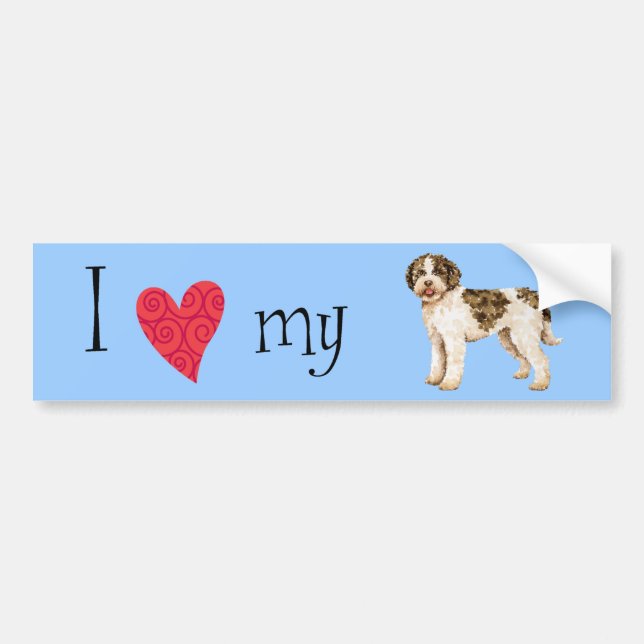 I Love my Lagotto Bumper Sticker (Front)