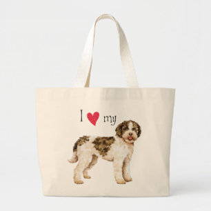 I Love my Lagotto Large Tote Bag